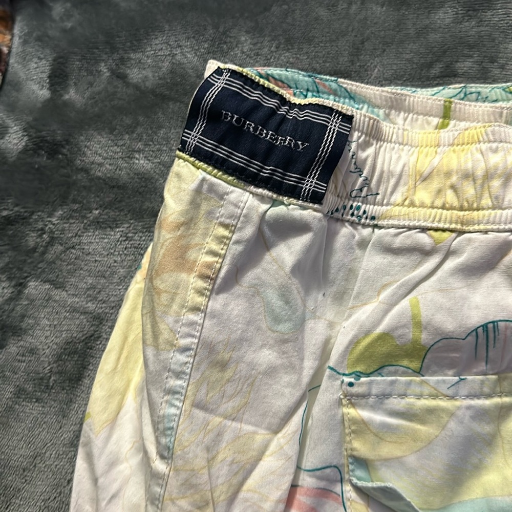 Men’s size medium Burberry swimming trunks. Great condition barely used.
